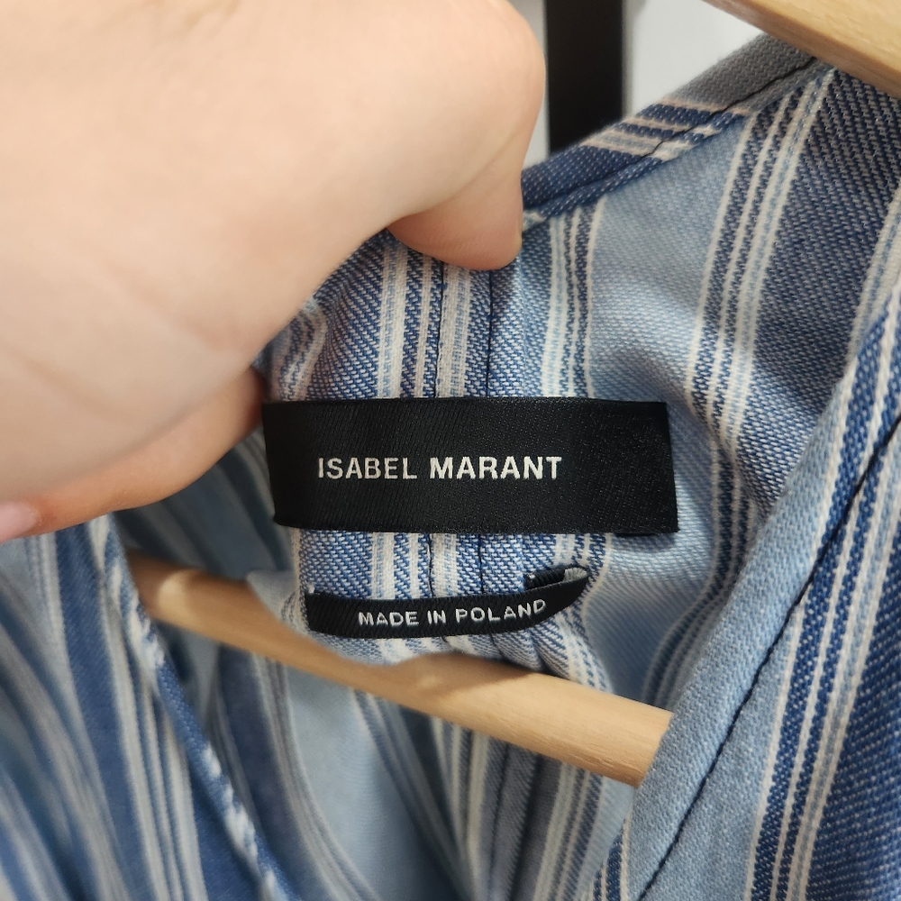 Isabel Marant Striped Sleeveless Snap Top size 38 US 6. T1 - Picture 11 of 14